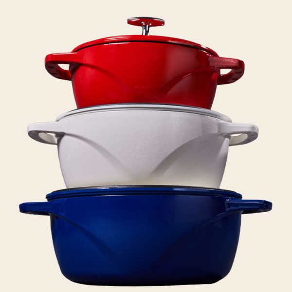 USA Enamel Cast Iron Dutch Oven