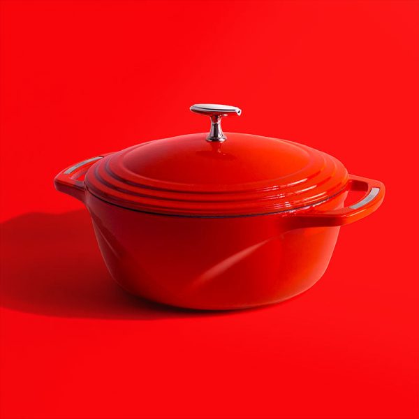 USA Enamel Cast Iron Dutch Oven
