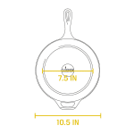 Cast Iron Covered Deep Skillet