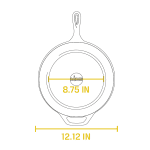 Cast Iron Covered Deep Skillet