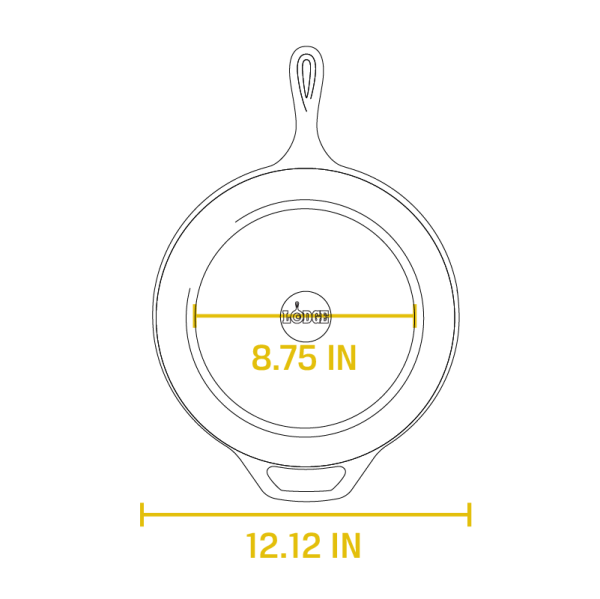 Cast Iron Covered Deep Skillet