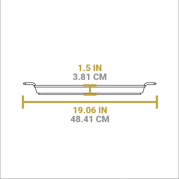 15.5 x 10.5 Inch Seasoned Cast Iron Baking Pan