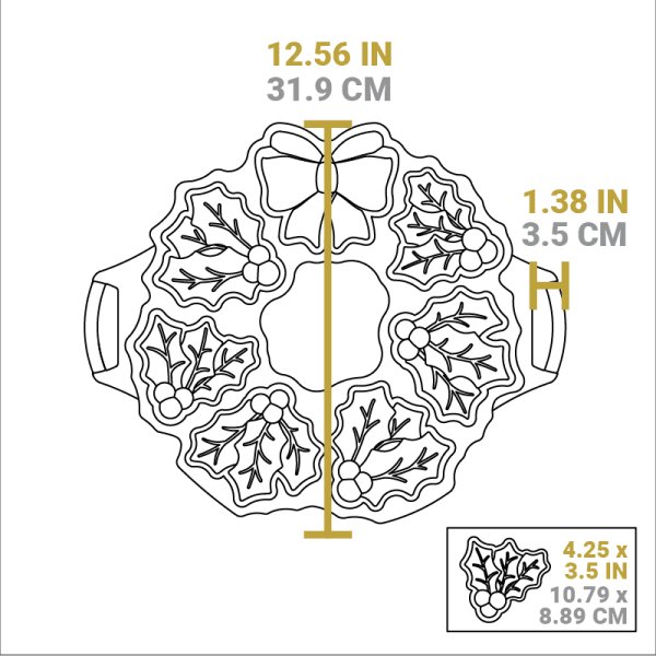Seasoned Cast Iron Holiday Wreath Pan