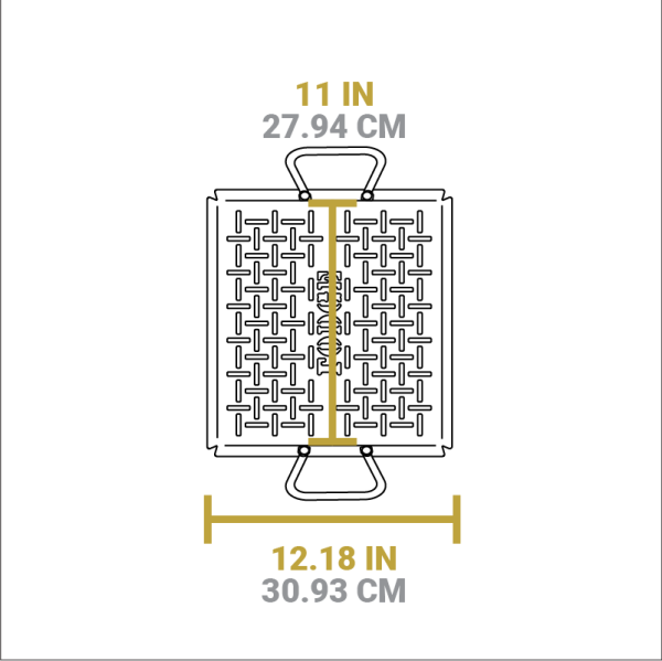 13 x 12 Inch Seasoned Carbon Steel Grilling Basket