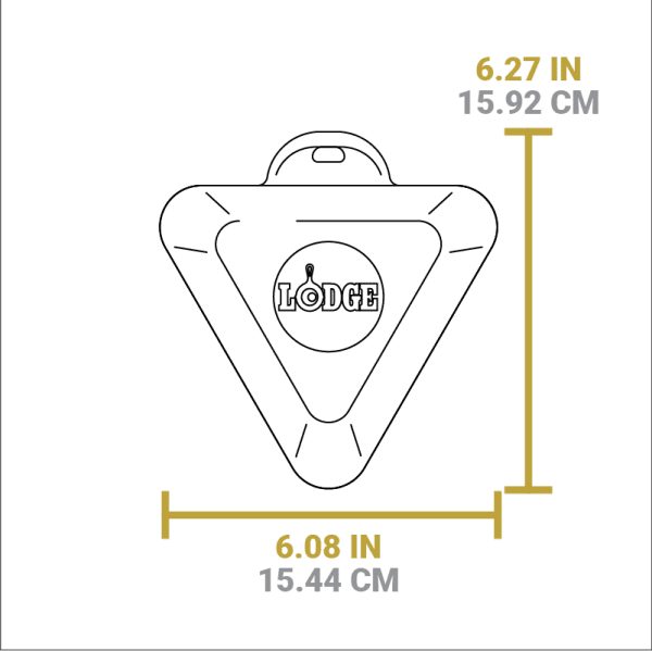 Heat-Treated 10 Ounce Triangular Cast Iron Mini Server