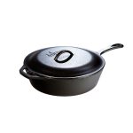 Cast Iron Covered Deep Skillet