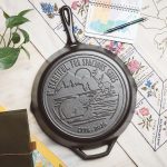 Lodge 12 Inch Seasoned Cast Iron Skillet. Spacious Skies