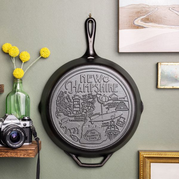 American Road Trip: 12 Inch Seasoned Cast Iron Skillet. New Hampshire
