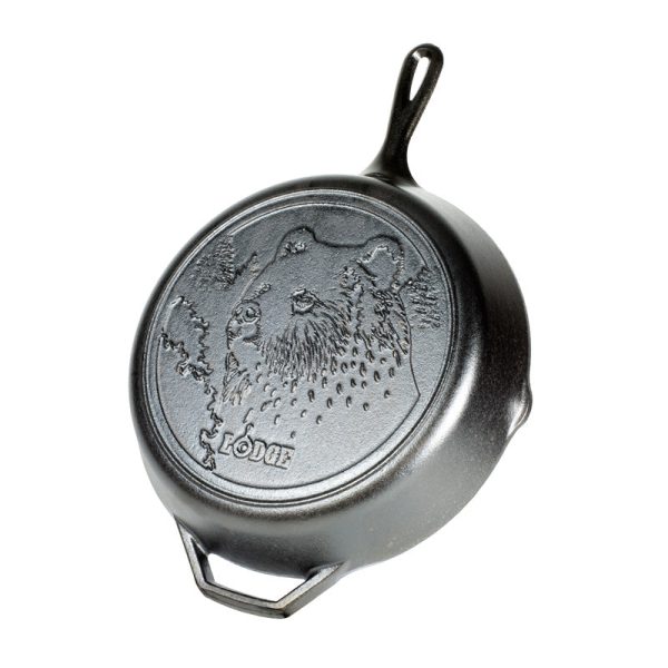 Wildlife Series 12 Inch Cast Iron Bear Skillet