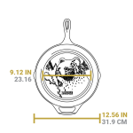 Wildlife Series 12 Inch Cast Iron Bear Skillet