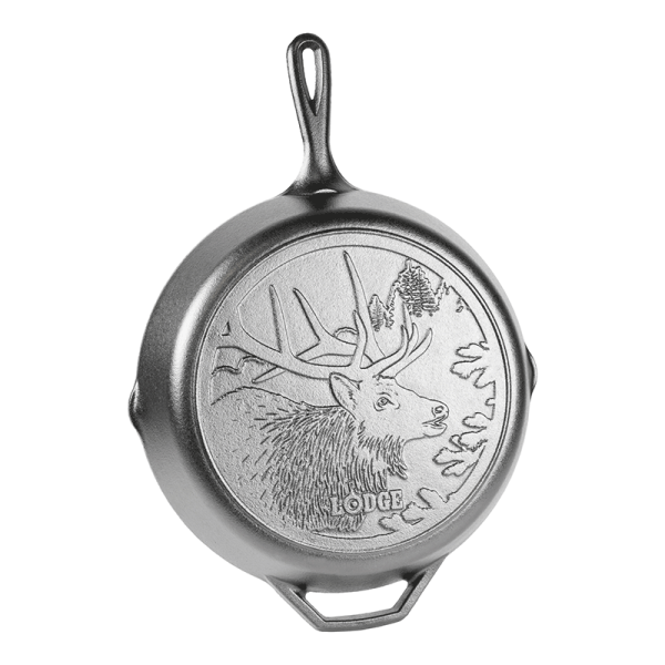 Wildlife Series 12 Inch Cast Iron Elk Skillet