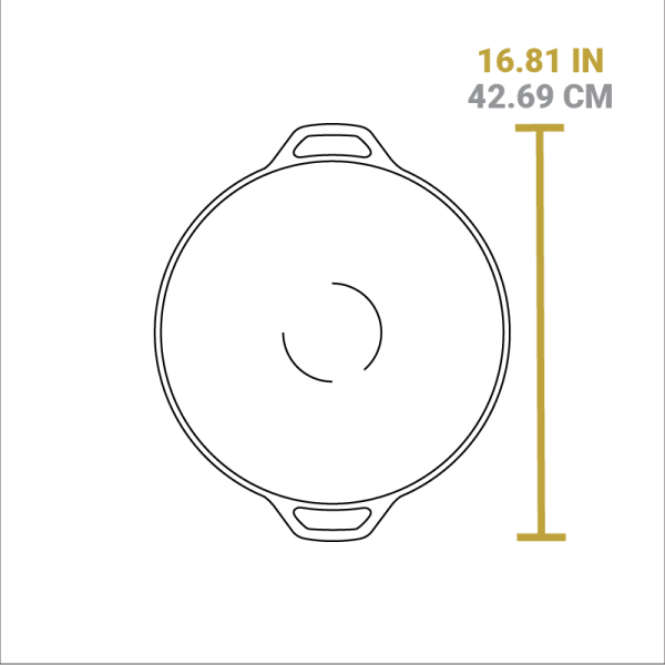 14 Inch Seasoned Cast Iron Wok