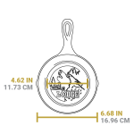 Wildlife Series 6.5 Inch Cast Iron Wolf Skillet