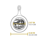 Wildlife Series 8 Inch Cast Iron Duck Skillet