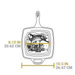 Wildlife Square Grill Pan with Fish