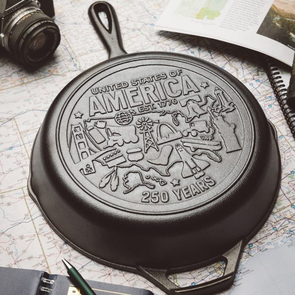Lodge 10.25 Inch Seasoned Cast Iron Skillet. USA Icons