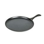 10.5 Inch Seasoned Cast Iron Xolo Sugar Skull Griddle with Deluxe Handle Holder