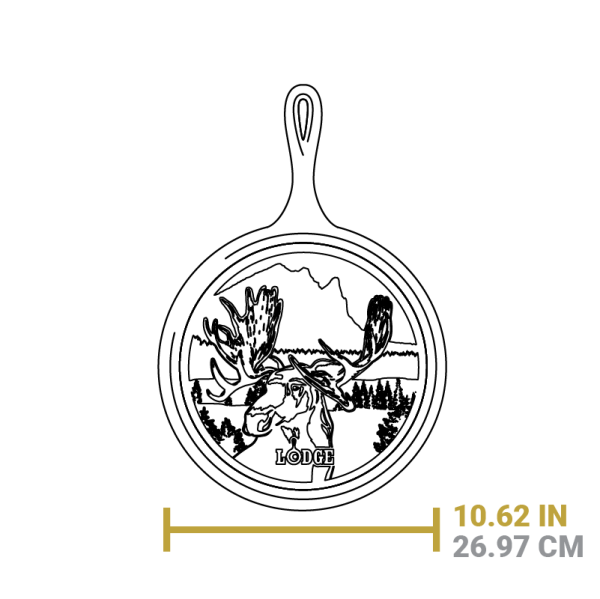 Wildlife Series 10.5 Inch Cast Iron Moose Griddle