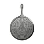 10.5 Inch Seasoned Cast Iron Xolo Sugar Skull Griddle