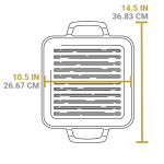 Chef Collection Square Grill Pan