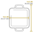 Chef Collection 11 Inch Cast Iron Square Griddle