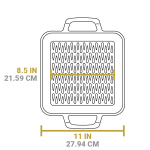 Chef Collection 11 Inch Cast Iron Square Grill Topper