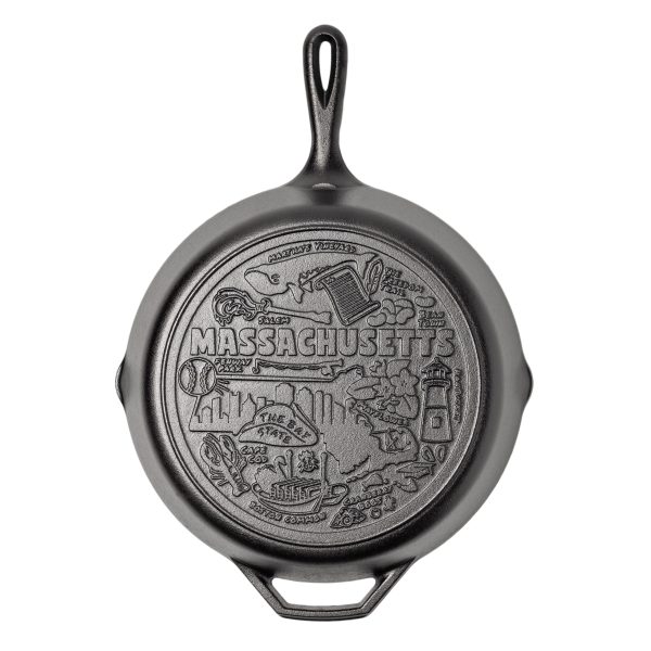American Road Trip: 12 Inch Seasoned Cast Iron Skillet. Massachusetts