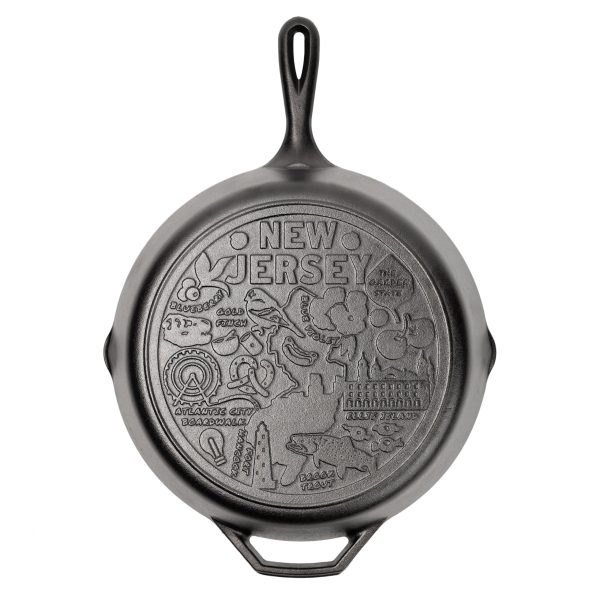 American Road Trip: 12 Inch Seasoned Cast Iron Skillet. New Jersey