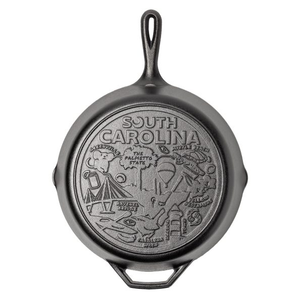 American Road Trip: 12 Inch Seasoned Cast Iron Skillet. South Carolina
