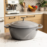 USA Enamel Cast Iron Dutch Oven