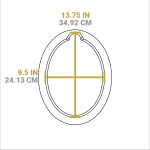 13.25 Inch Jumbo Oval Walnut Wood Underliner