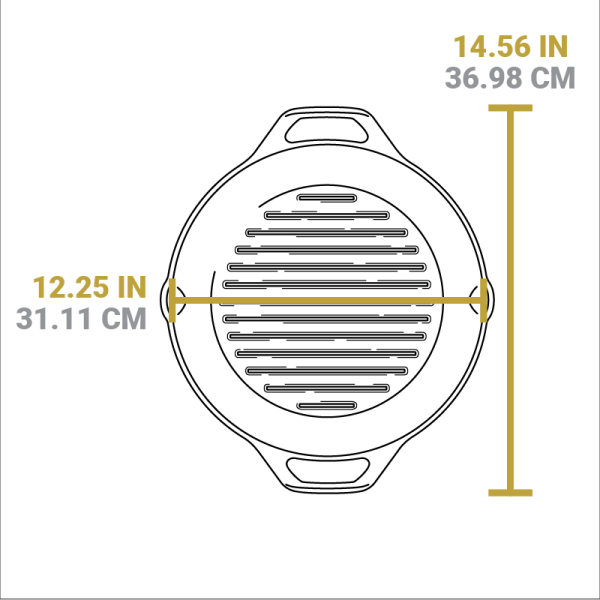 Dual Handle Cast Iron Grill Pan