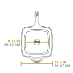 Square Cast Iron Classic Skillet